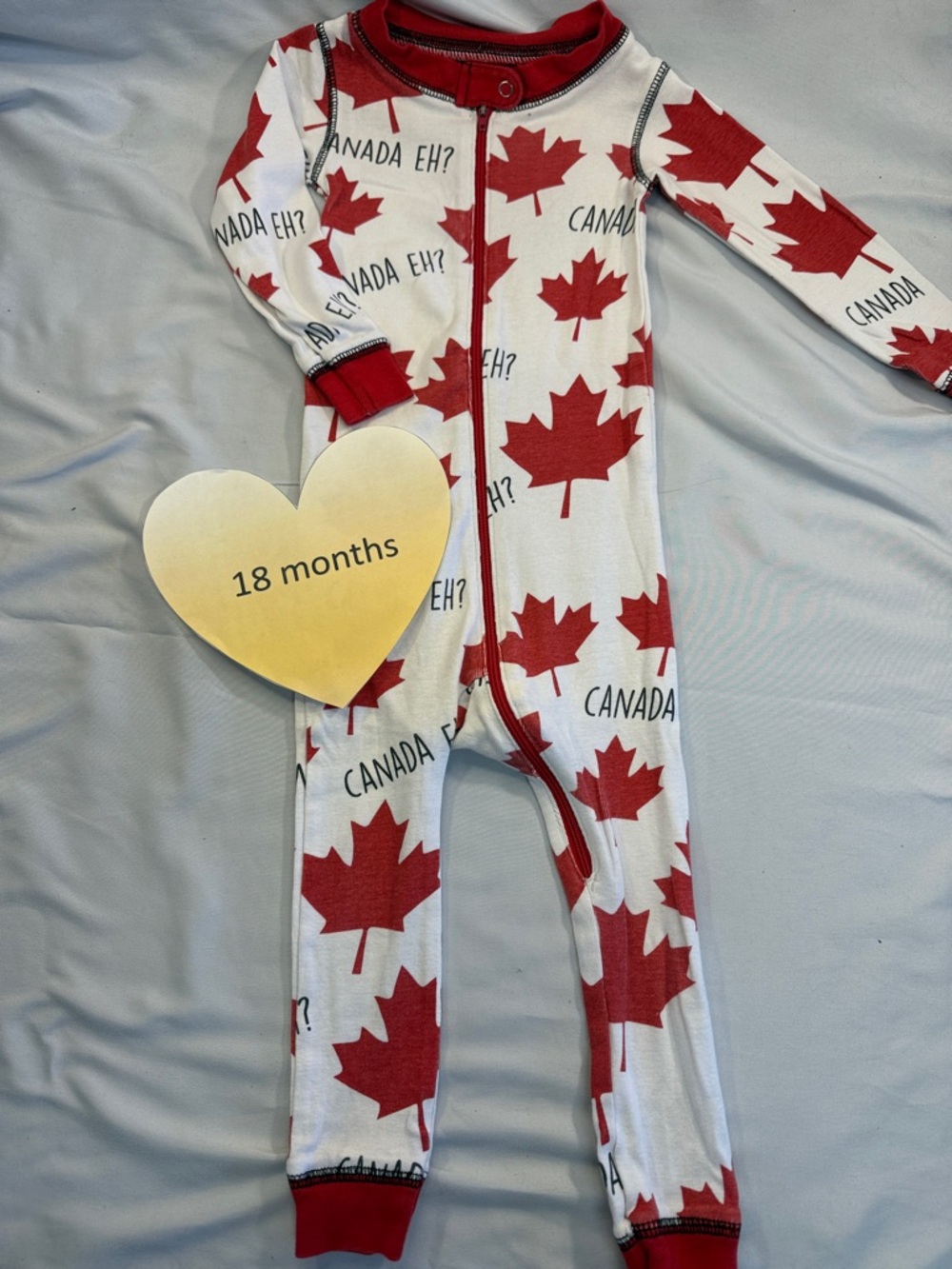 Lazy One - Canada Eh - One piece snug  fitting Pajamas - Size 18 months